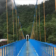 สะพานฟ้า วังเวียง สะพานสีฟ้า ข้ามแม่น้ำซอง